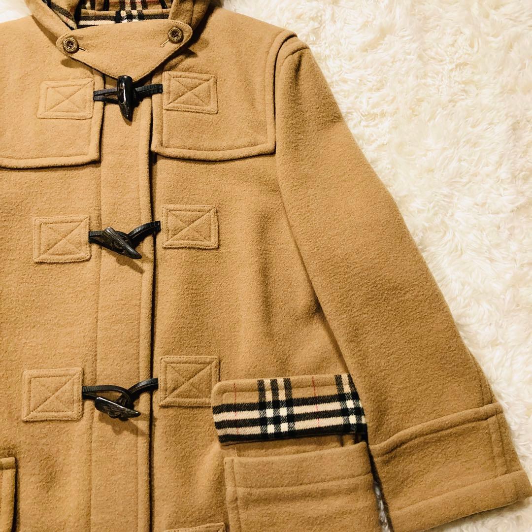 希少★ Burberry バーバリー ダッフルコート ノバチェック キャメル M