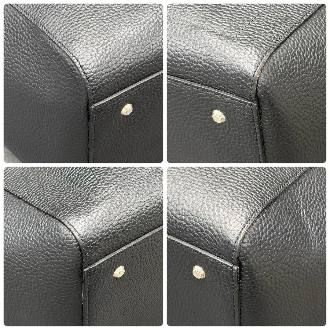 極美品 ユナイテッドアローズ トートバッグ シボ革 A4 黒 ビジネス メンズ