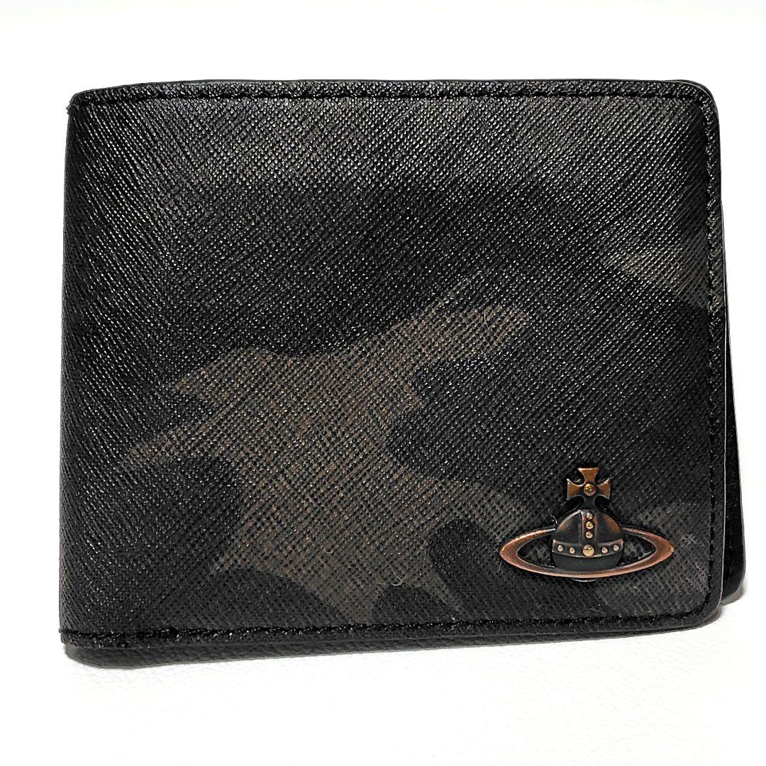 希少✨　ヴィヴィアンウエストウッド　折り財布　迷彩柄　PVCレザー　オーブ　金具