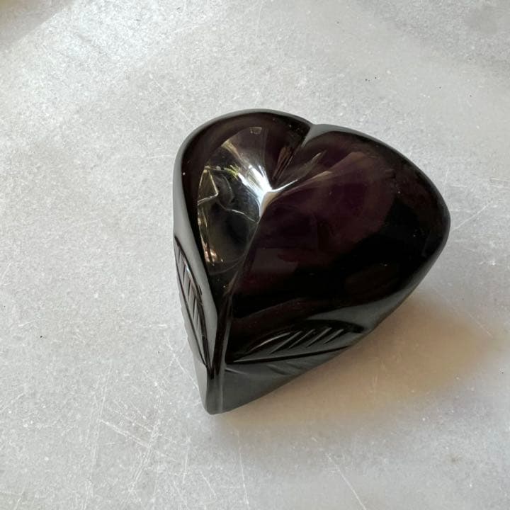 レインボーオブシディアン ハートフラワー