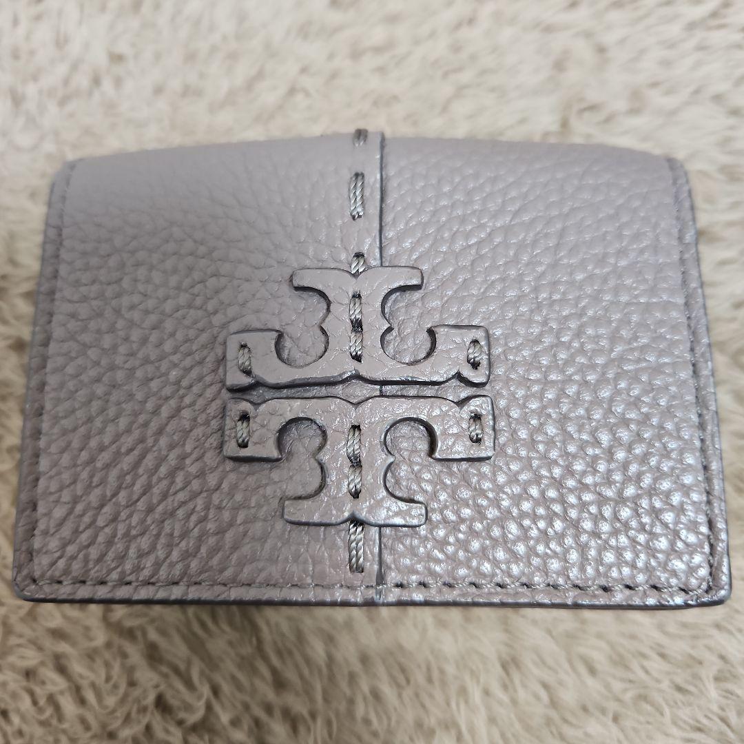 【15】【美品】TORY BURCH 三つ折り財布 グレー