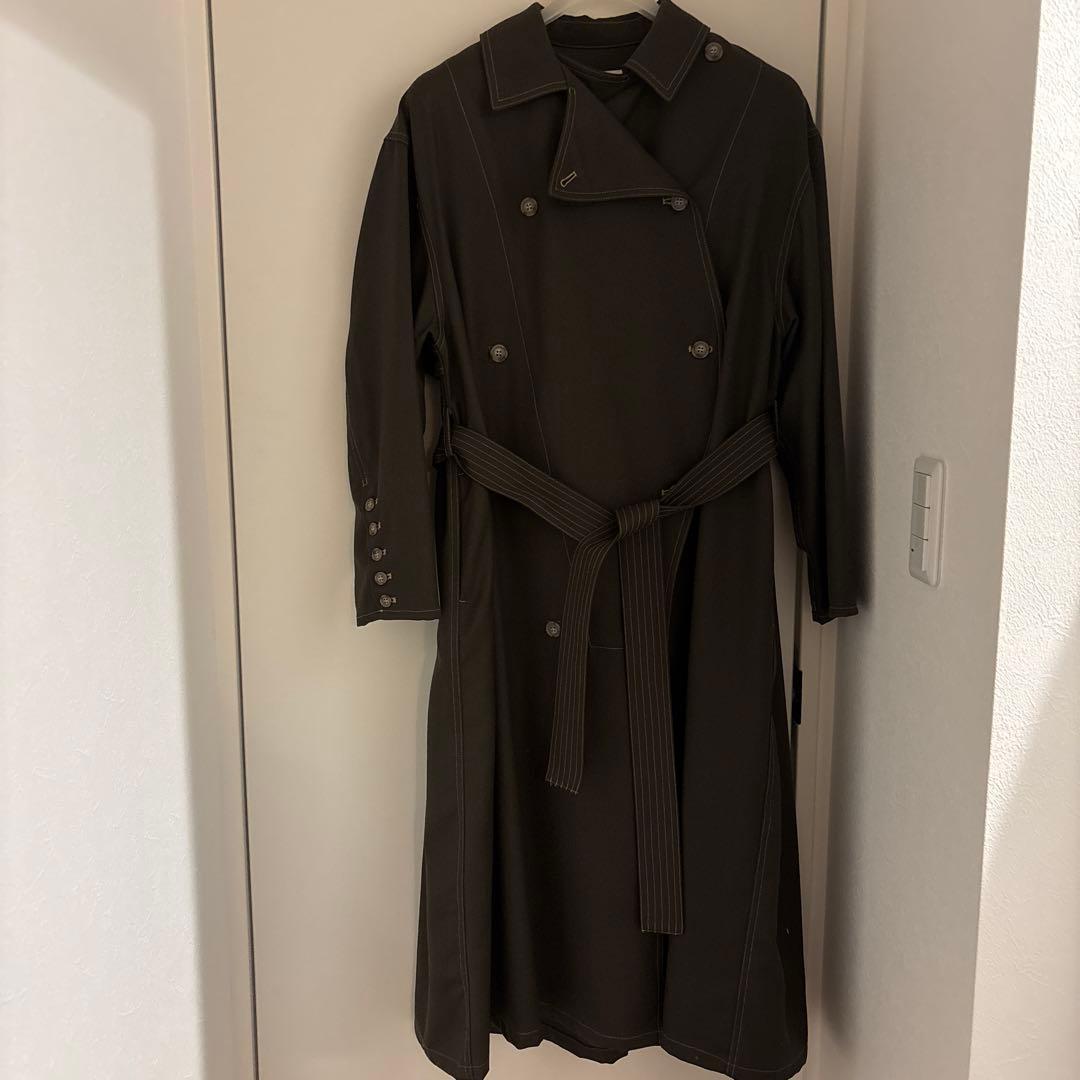Ameri VINTAGE WAVE FRONT OVER COAT カーキ