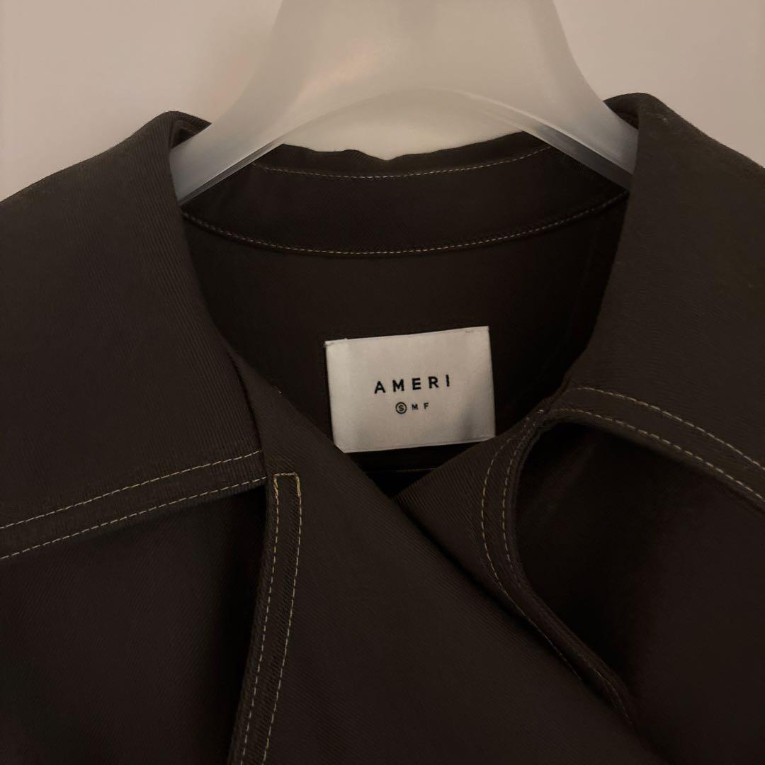 Ameri VINTAGE WAVE FRONT OVER COAT カーキ