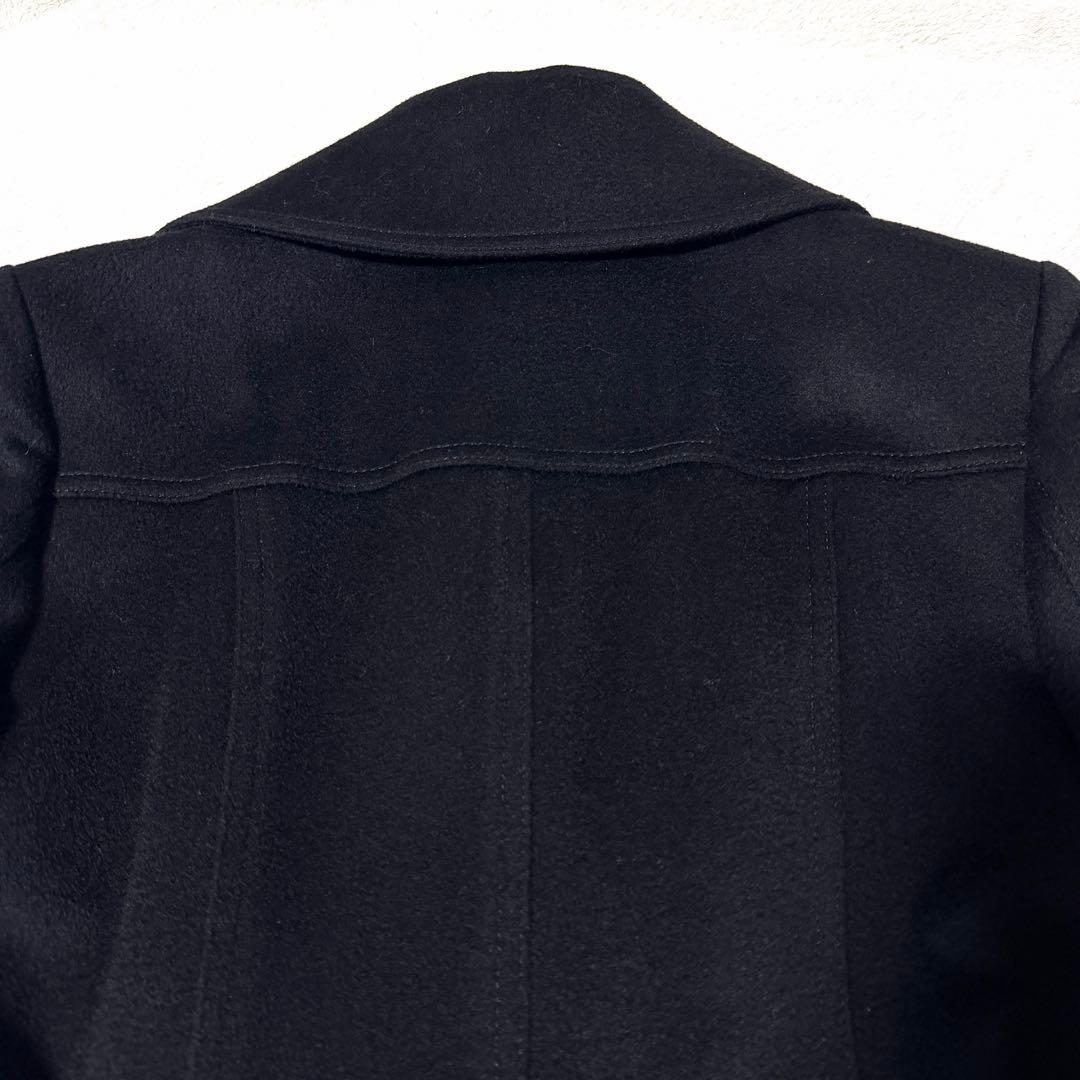 美品✨上質✨BURBERRY レディース ロングコート Aライン カシミヤ混 黒