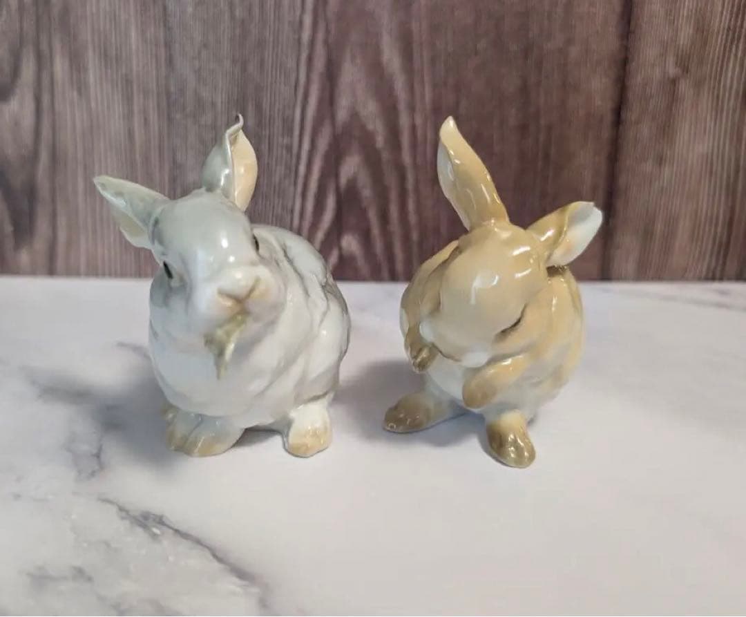 フッチェンロイター ヴィンテージ　うさぎの置物　2点セット