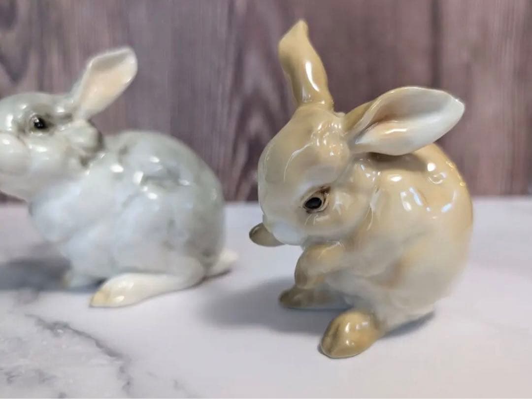 フッチェンロイター ヴィンテージ　うさぎの置物　2点セット