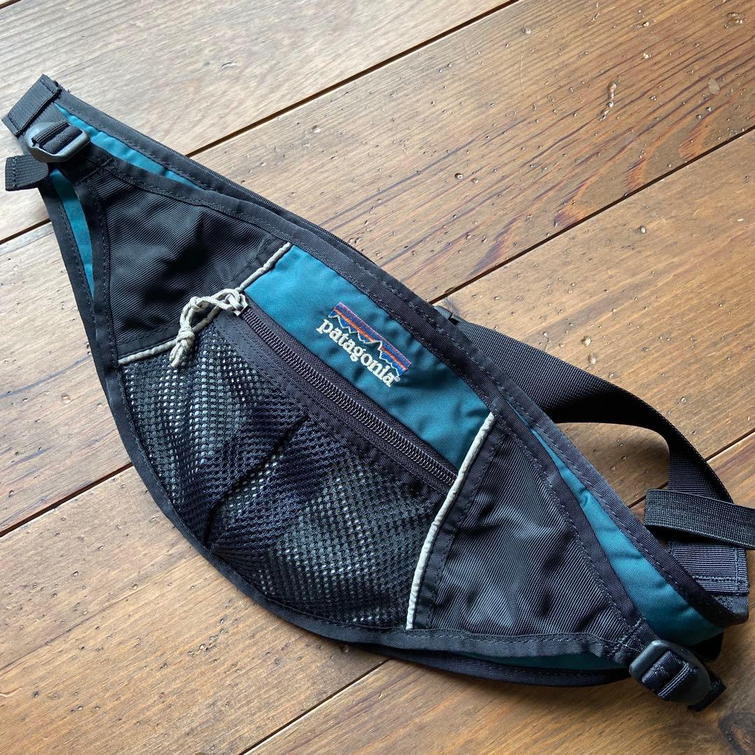 00s Patagonia waist pouch ブラック/フォレスト