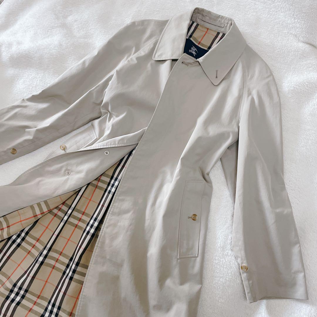 Burberry バーバーリー　ステンカラーコート　ノバチェック柄　ベージュ