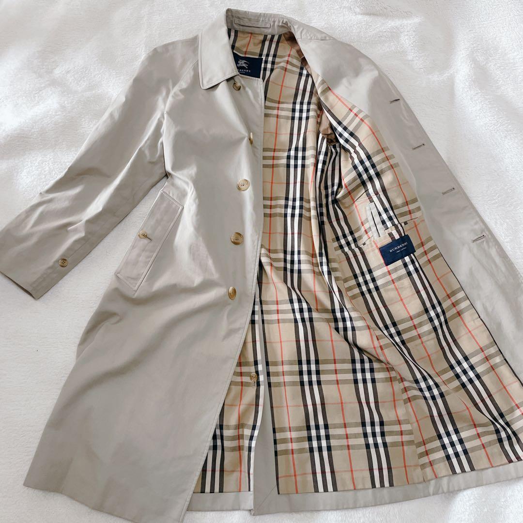 Burberry バーバーリー　ステンカラーコート　ノバチェック柄　ベージュ