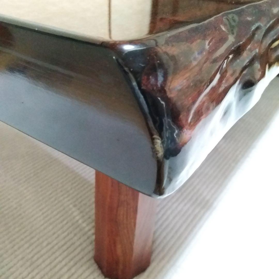 木製座卓 座敷机 花梨一枚板風