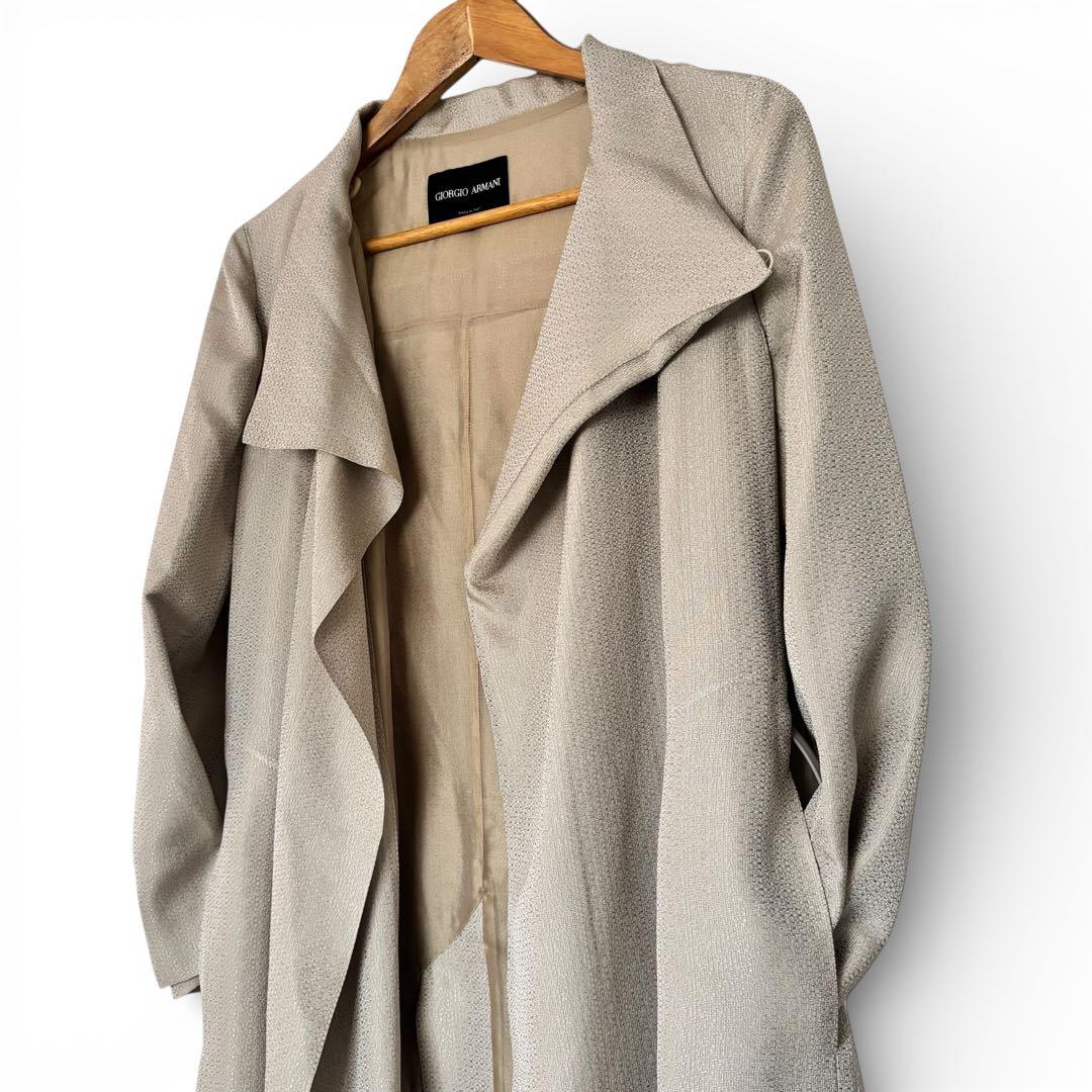【23SS/約35万】ジョルジオアルマーニ 最高級 黒ラベル コート グレージュ