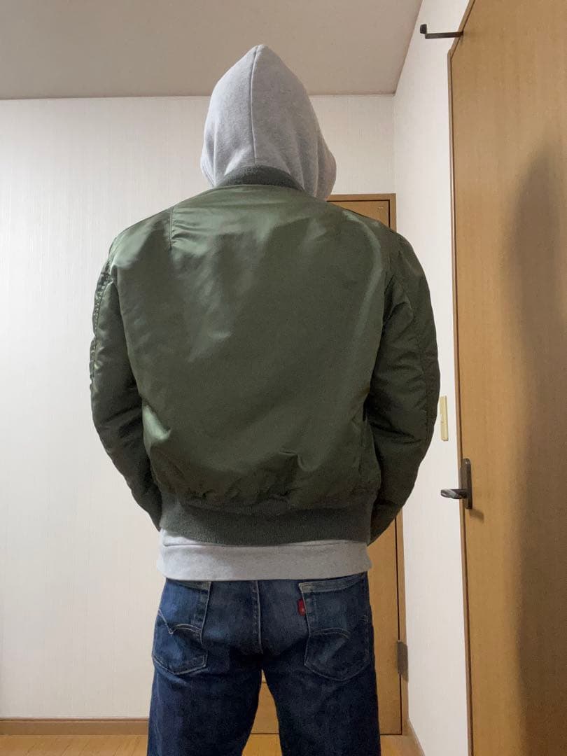 【90s USA製】ALPHA MA-1フライトジャケット Mサイズ 3本線タグ