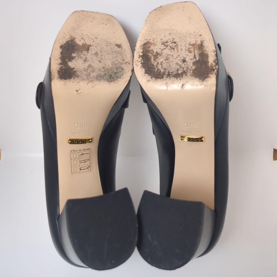 GUCCI　ハイヒール　GGマーモント　ゴールド金具　フリンジ　36.5