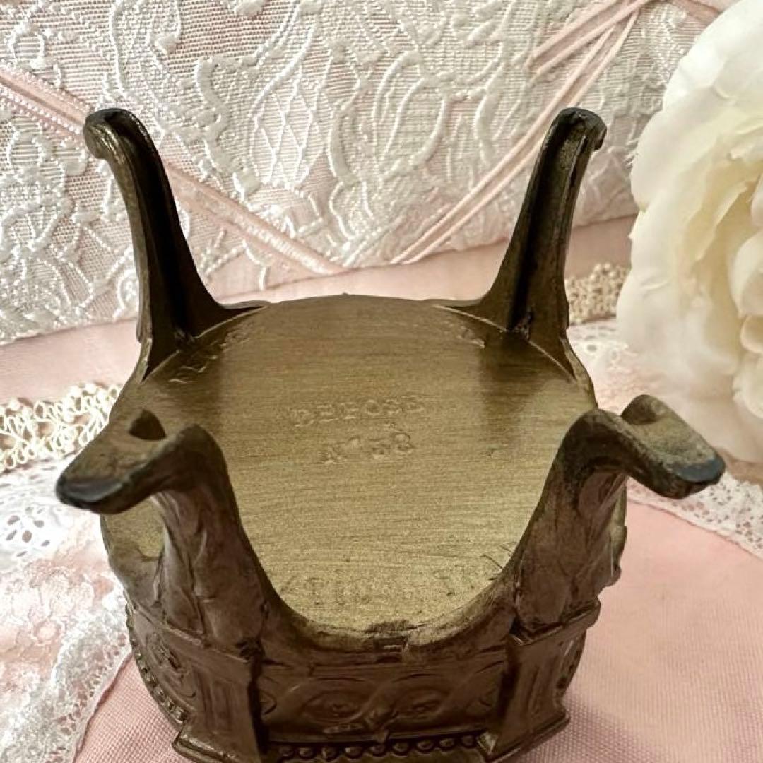 アンティーク ブロンズ製 薔薇モチーフジュエリーBOX