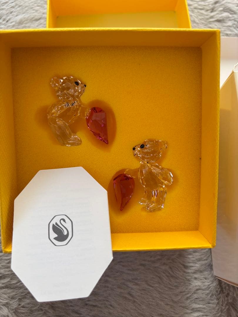 SWAROVSKI クリスタルベアとハートセット