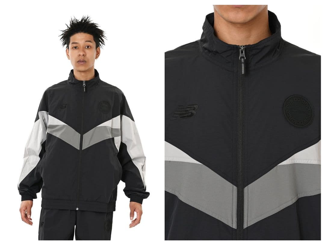 new balance black out ウインドジャケット上下セットアップ
