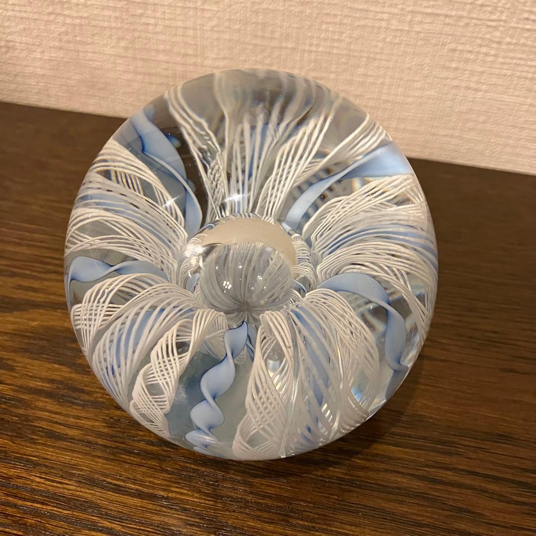 Murano glass ベネチアングラス　レース　ペーパーウエイト