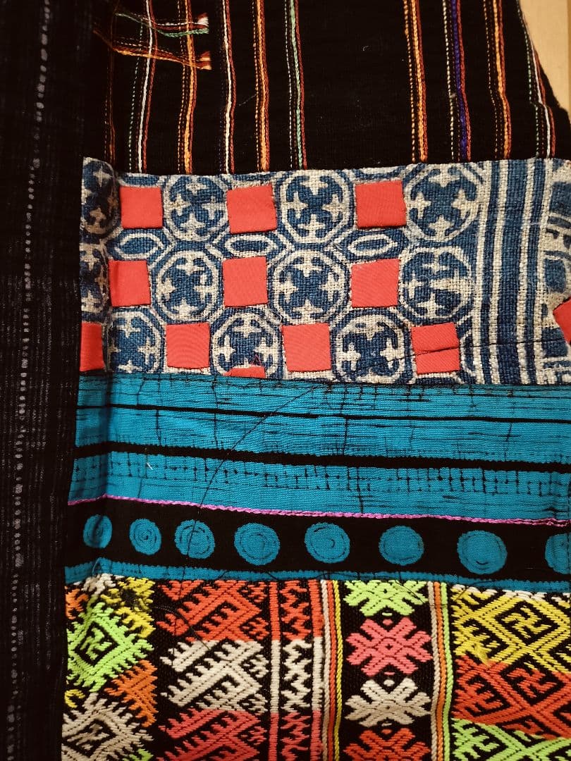 エスニック　ジャケット　モン族古い生地パッチワーク　注文商品　新品　タイ製