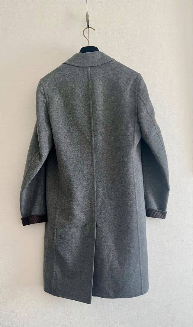 Louis Vuitton size46美品グレーコート ウール90%ヴィトン