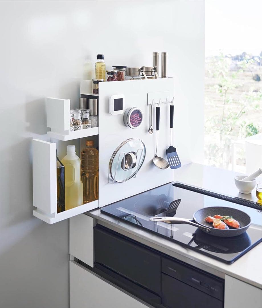 【未使用】tower 山崎実業　隠せる調味料ラック2段　ホワイト