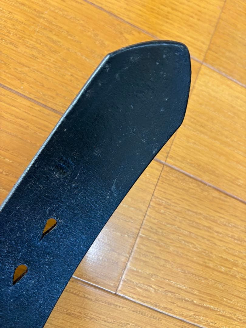 サムライジーンズ　本革極厚　ヘビィーカーブベルド黒 サイズ36