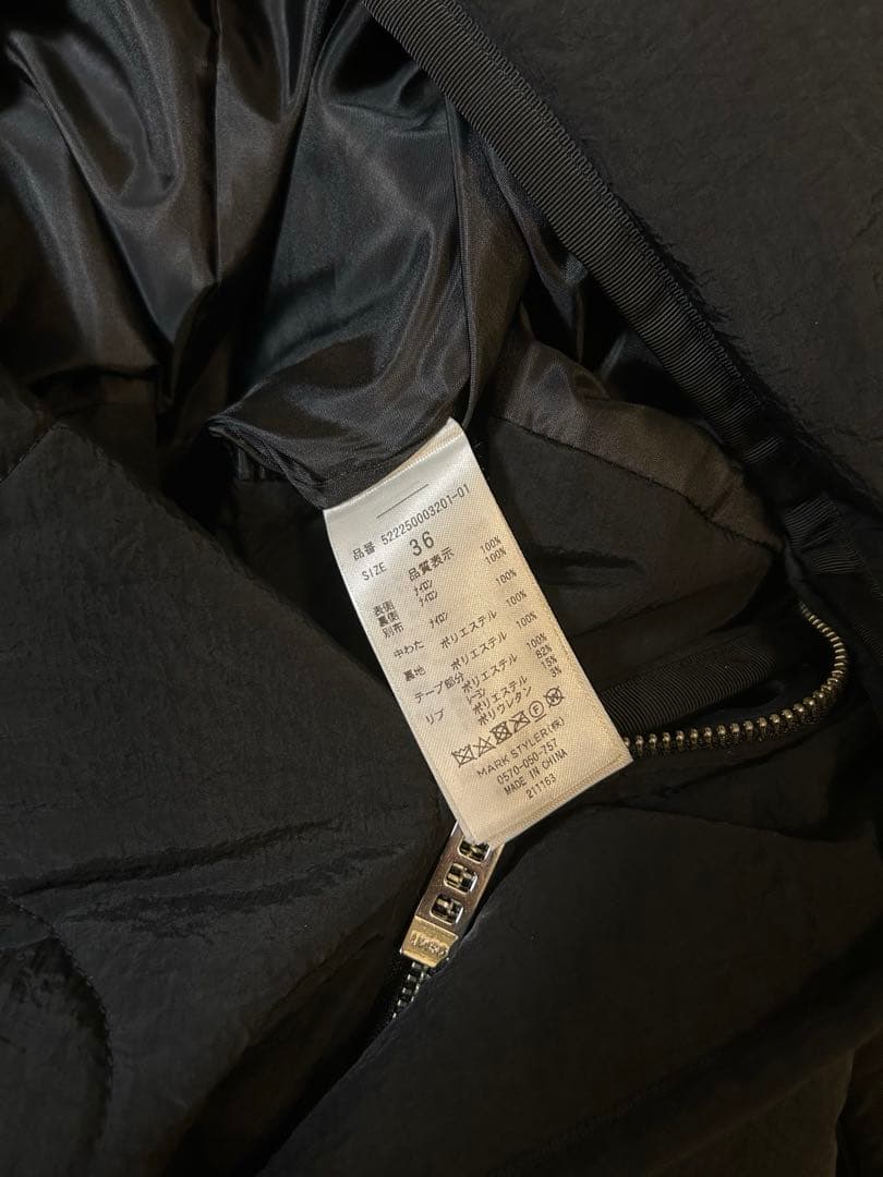 美品★ レイヤードライクキルティングコート