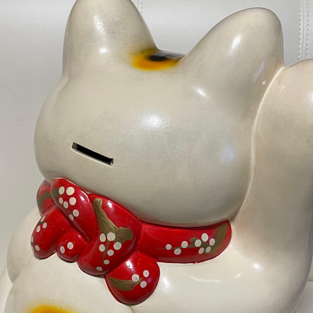 招き猫 超特大 超大型42cm 縁起物 置物 陶器製 福寿 招福 貯金箱