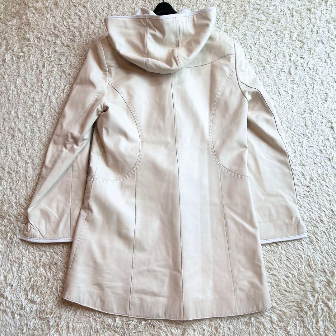 【希少✨️BALMAIN羊革】 バルマン パリス ラムレザー フード コート