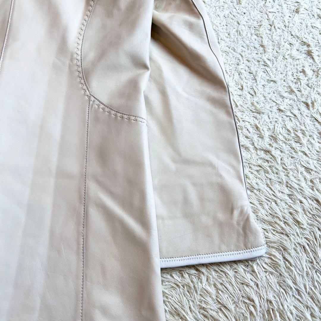 【希少✨️BALMAIN羊革】 バルマン パリス ラムレザー フード コート