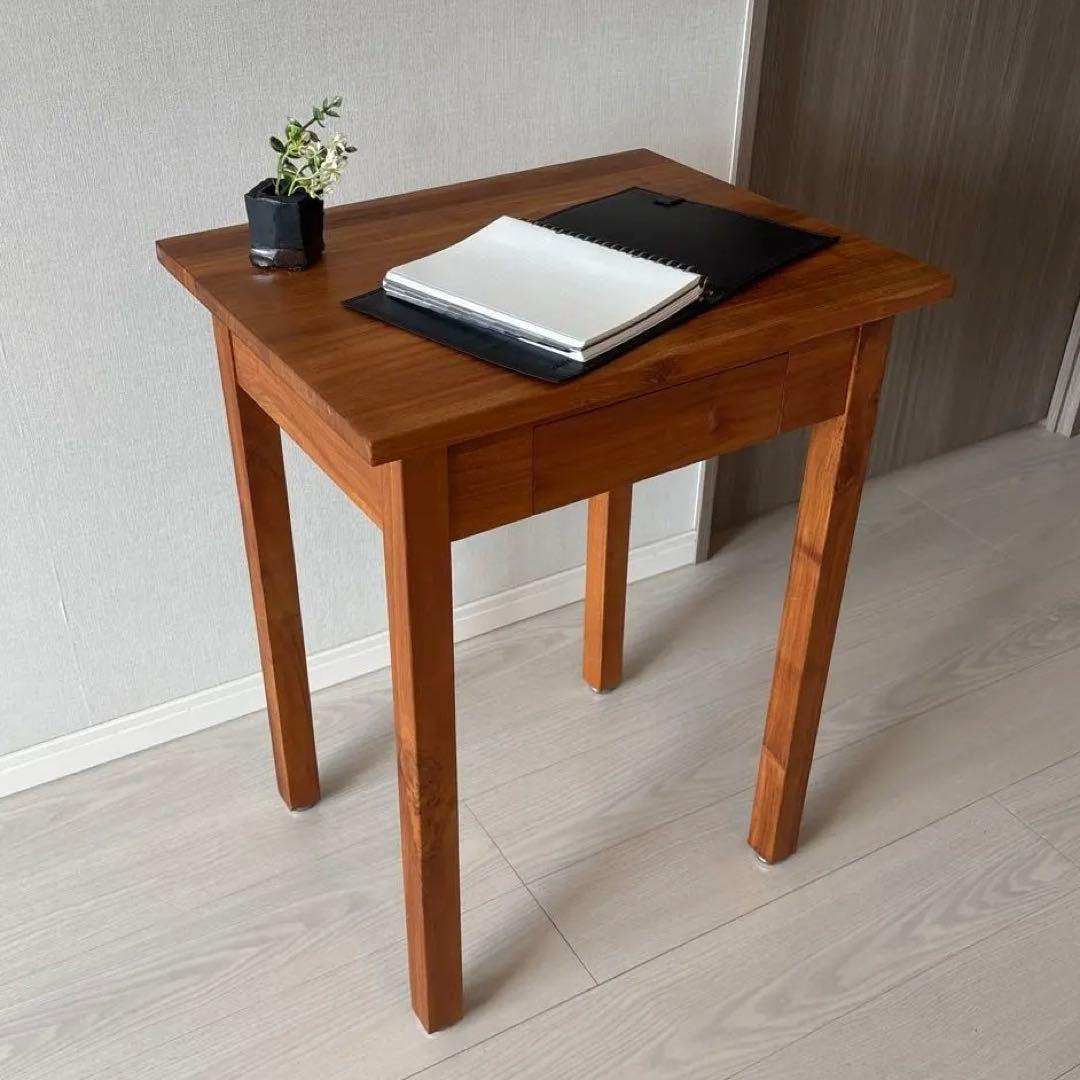 チーク　無垢　机　デスク　Better Teak 一人暮らしに 北欧