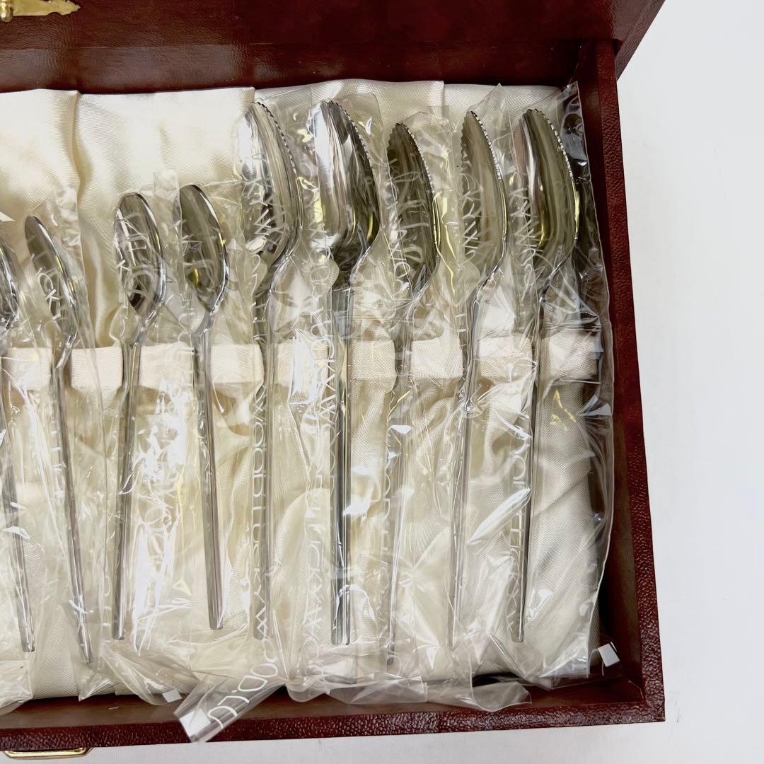 LUCKY WOOD カトラリーセット 35P 最高級ステンレス18/12