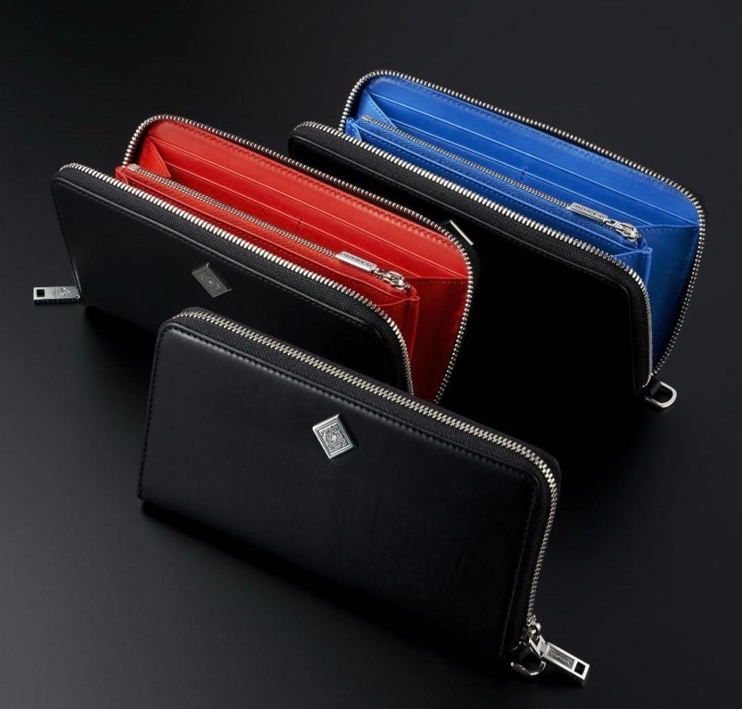 【未使用】ELITL LEATHER ROUND ZIP 長財布 ダイヤ 牛革