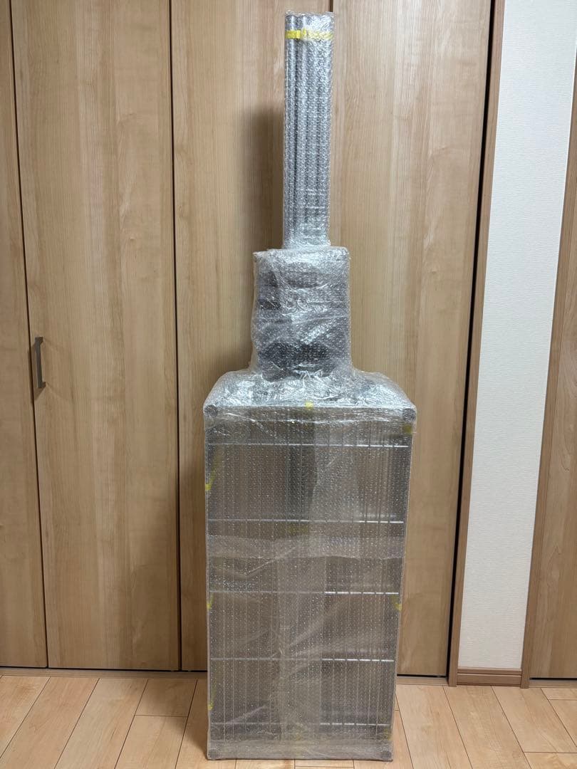 みんた様購入専用ルミナススリムキャスター付シルバー5段ラック　カバー付　90幅