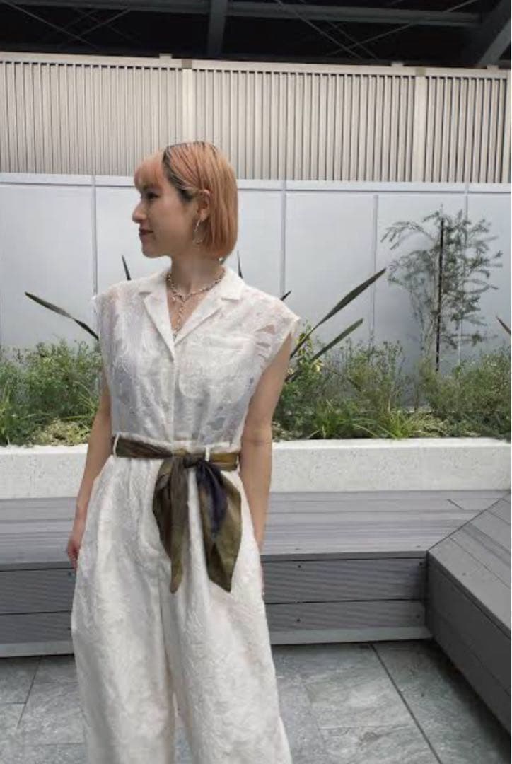 AMERI✨SHEER JACQUARD TAILORED ROMPERS S