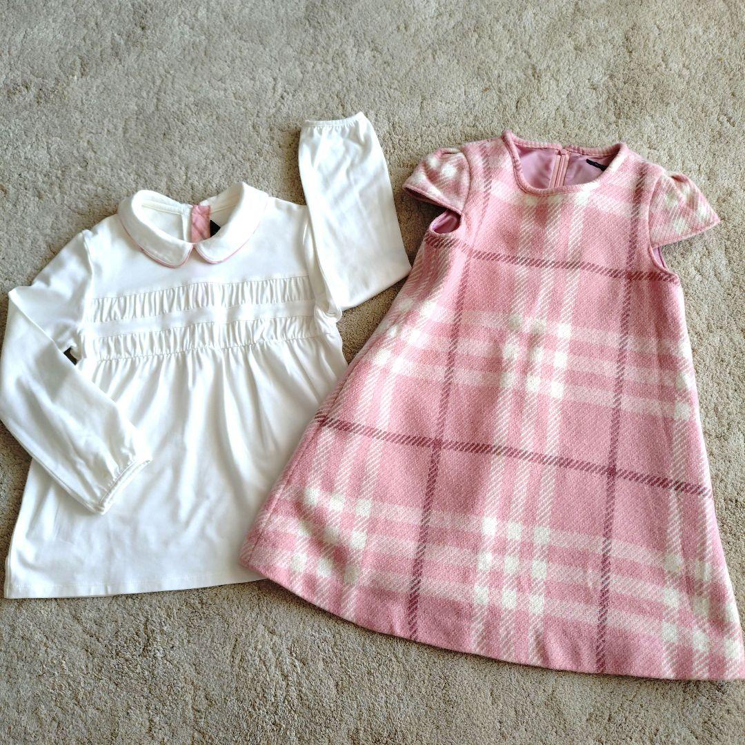 ☆BURBERRY LONDON☆　　ピンクワンピースセット アップ 120cm
