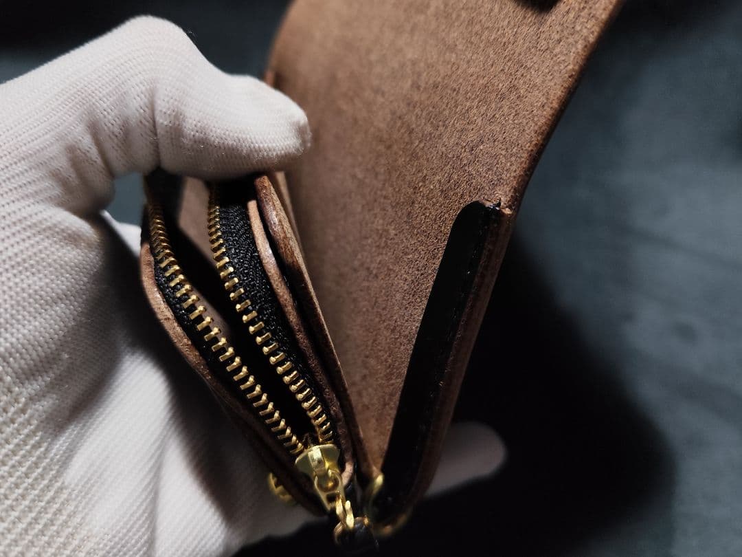 HORWEENクロムエクセル ショートトラッカーウォレット　ブラック　⑭