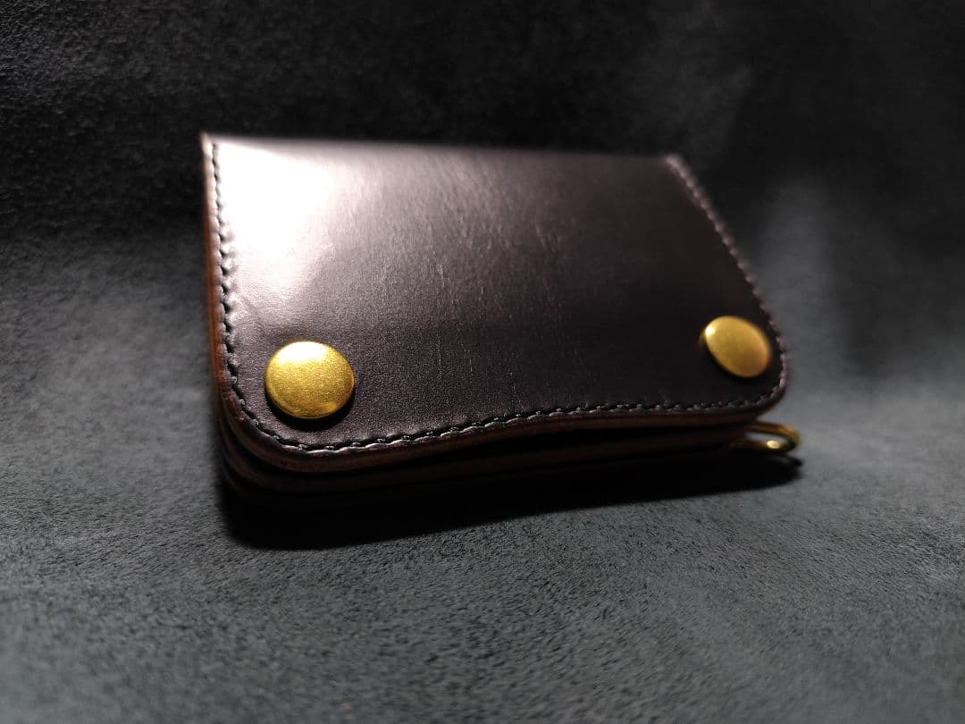 HORWEENクロムエクセル ショートトラッカーウォレット　ブラック　⑭