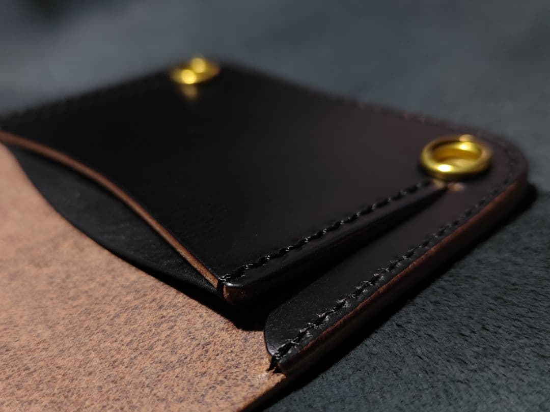 HORWEENクロムエクセル ショートトラッカーウォレット　ブラック　⑭