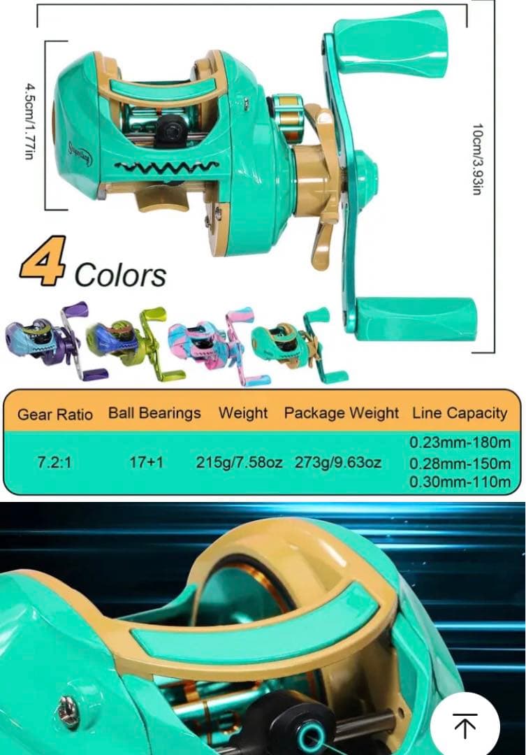 ベイトリール　右　ど派手　トップ