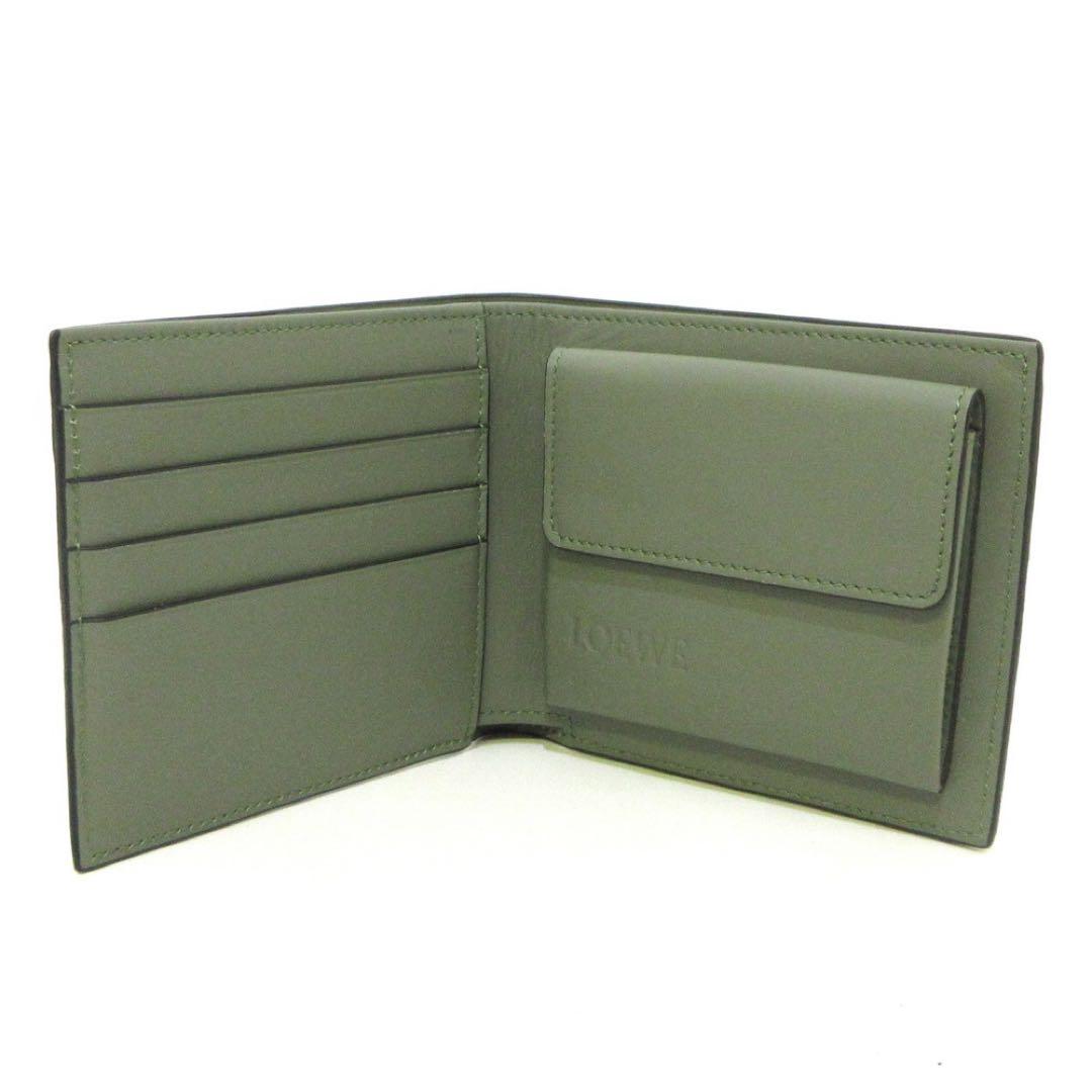LOEWE ロエベ 二つ折り財布 バイフォールド カーキ
