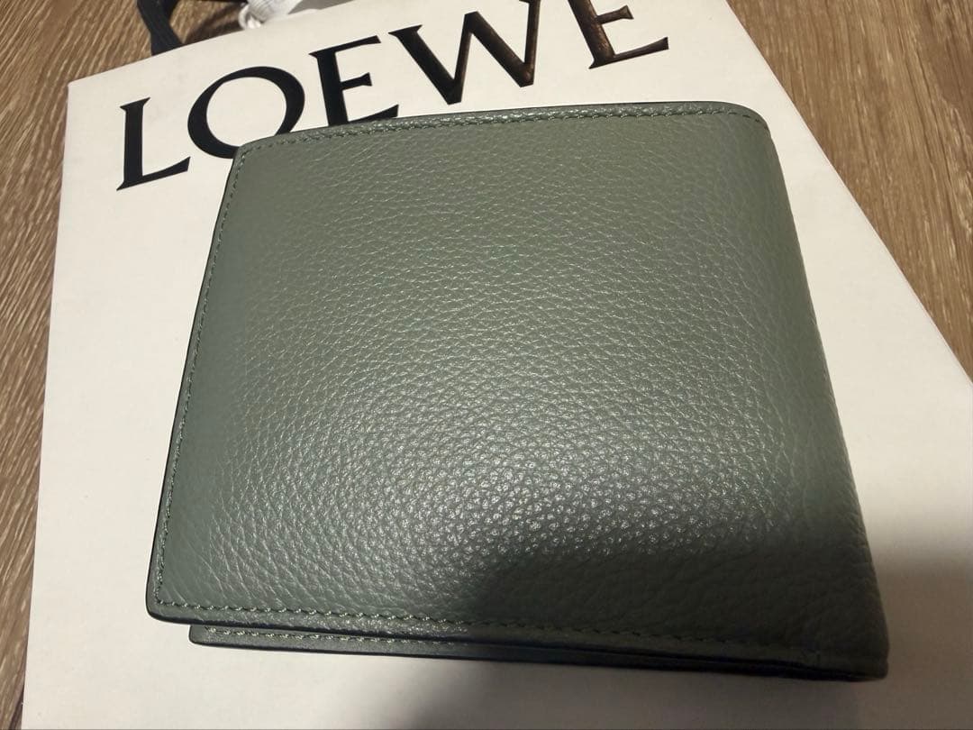 LOEWE ロエベ 二つ折り財布 バイフォールド カーキ