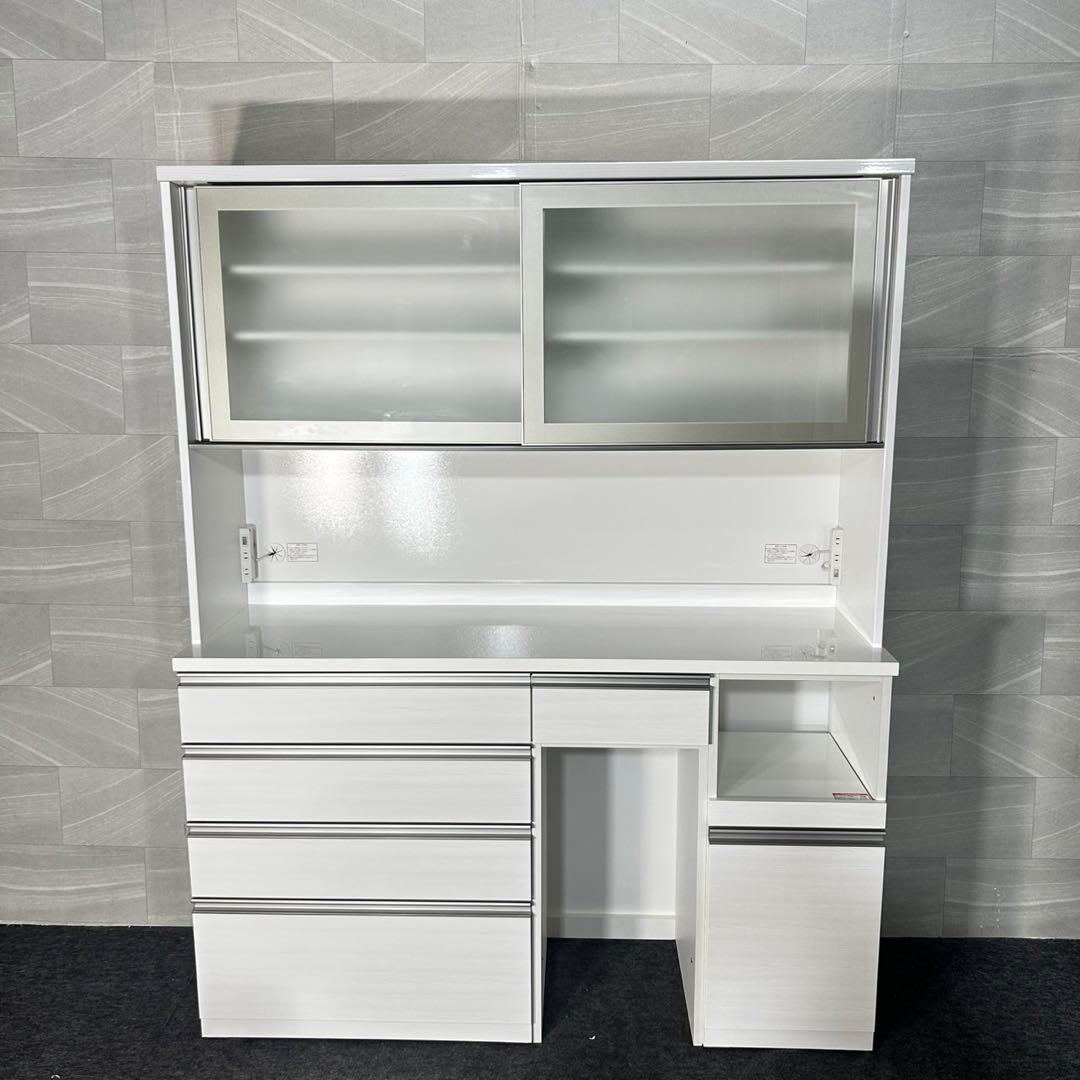 ニトリ 食器棚 リガーレ 160cm ホワイト キッチンボード 格安 d4730