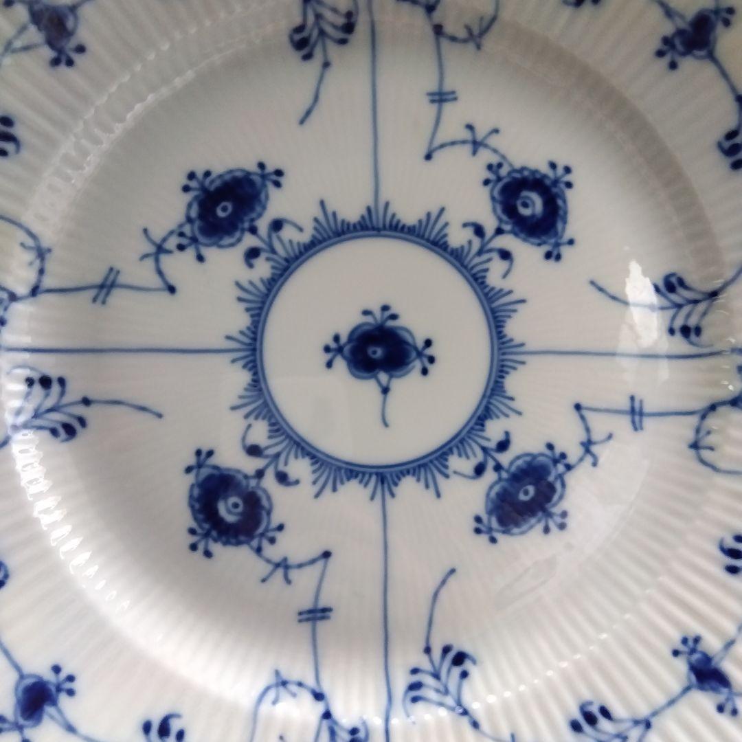 ロイヤルコペンハーゲン B＆Bプレート 大皿 ブルーフルーテッド　ハーフレース