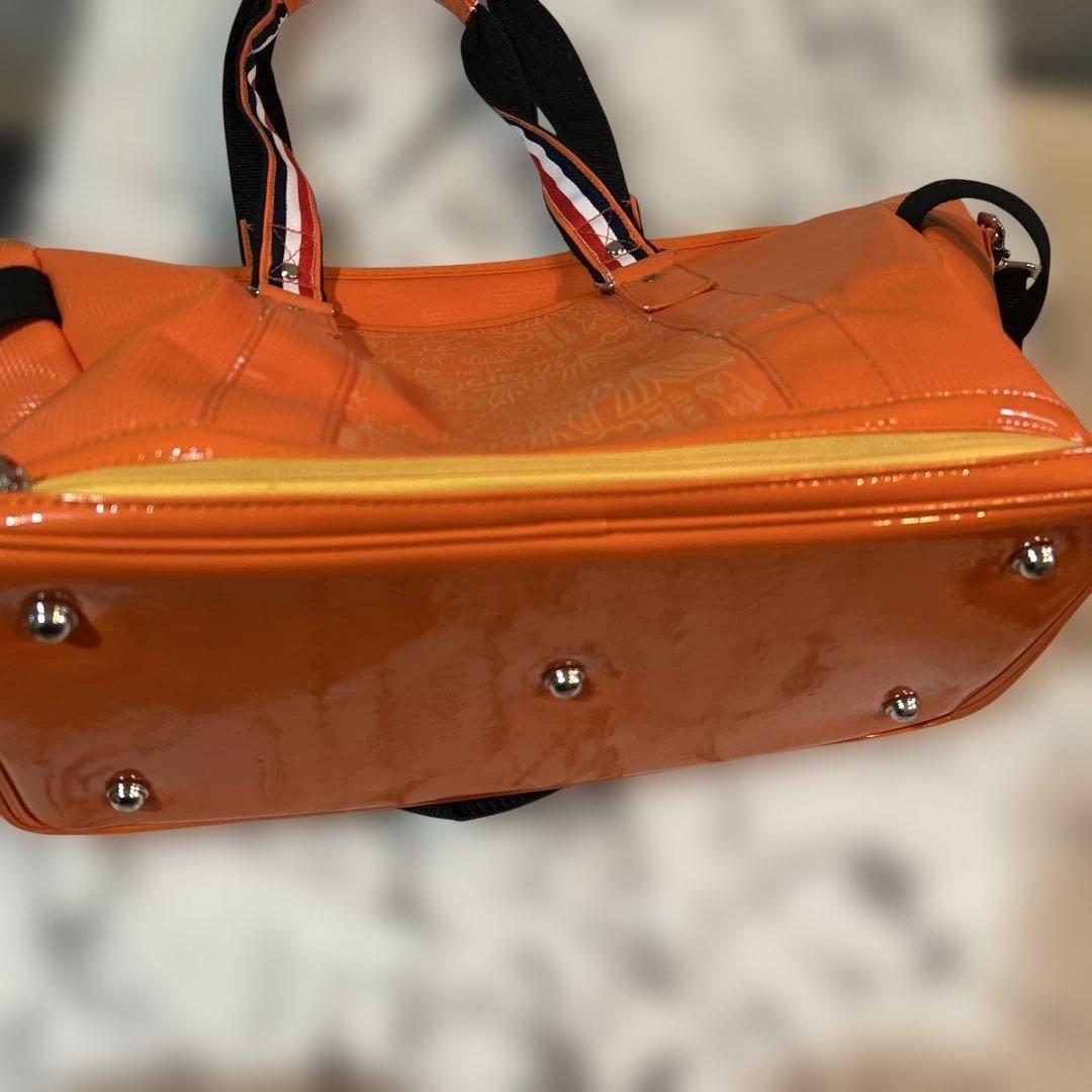 美品☆カステルバジャック　ゴルフ　ボストンバッグ　多機能　防水　オレンジ　肩紐付