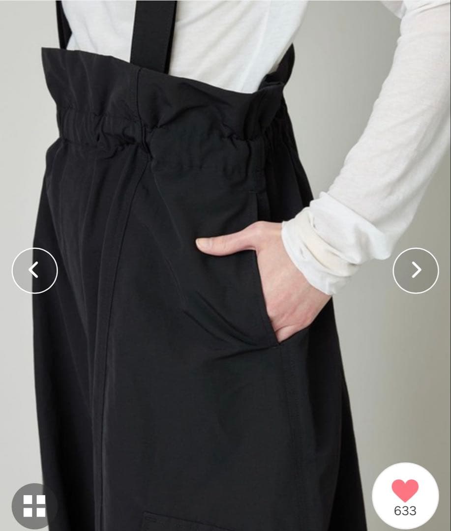 出品9/7まで　Curensology サロペットパンツ　黒