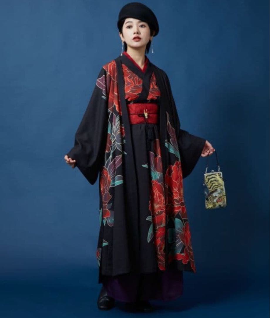 【着物・羽織・帯3点セット】ワモノヤカヤ　牡丹