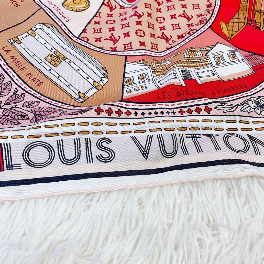 美品　ルイヴィトン　カレ・ジュ ドゥ ルイ　スカーフ　M70783 シルク