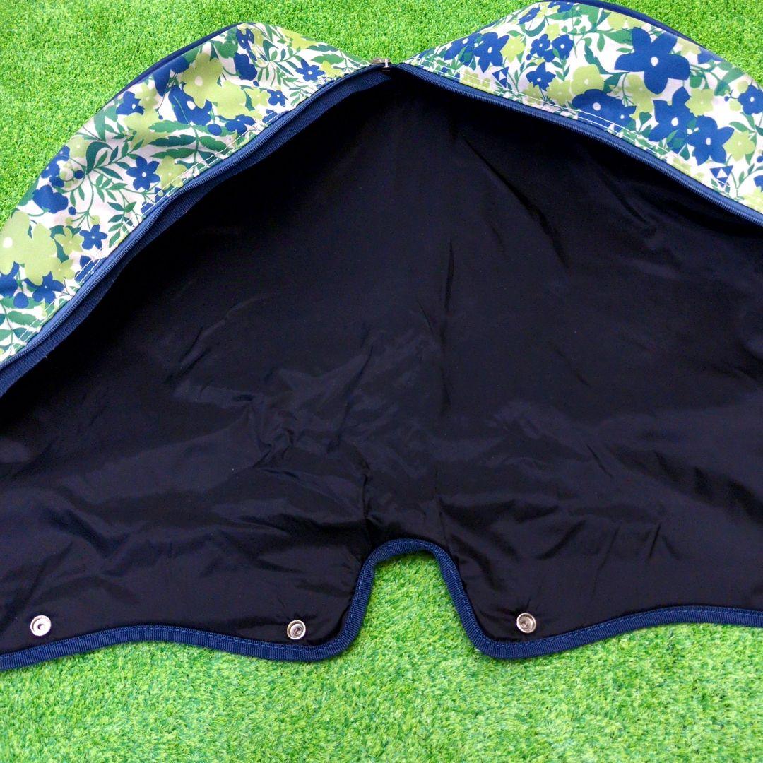 フィッシャー　スタンド式ゴルフバッグ 　6分割　青緑花柄