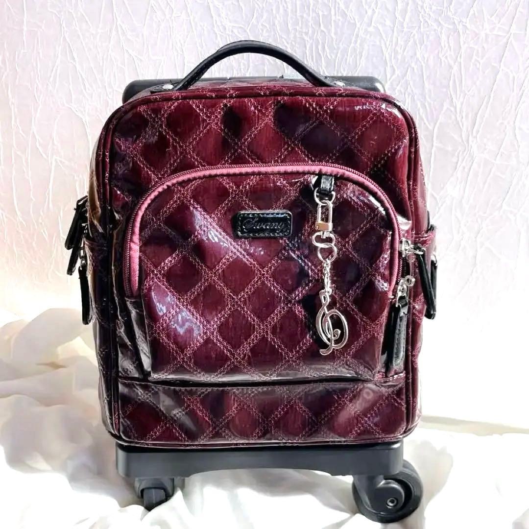 美品‼️SWANY スワニー エマイロ　ボルドー　キャリー　ショッピングバッグ