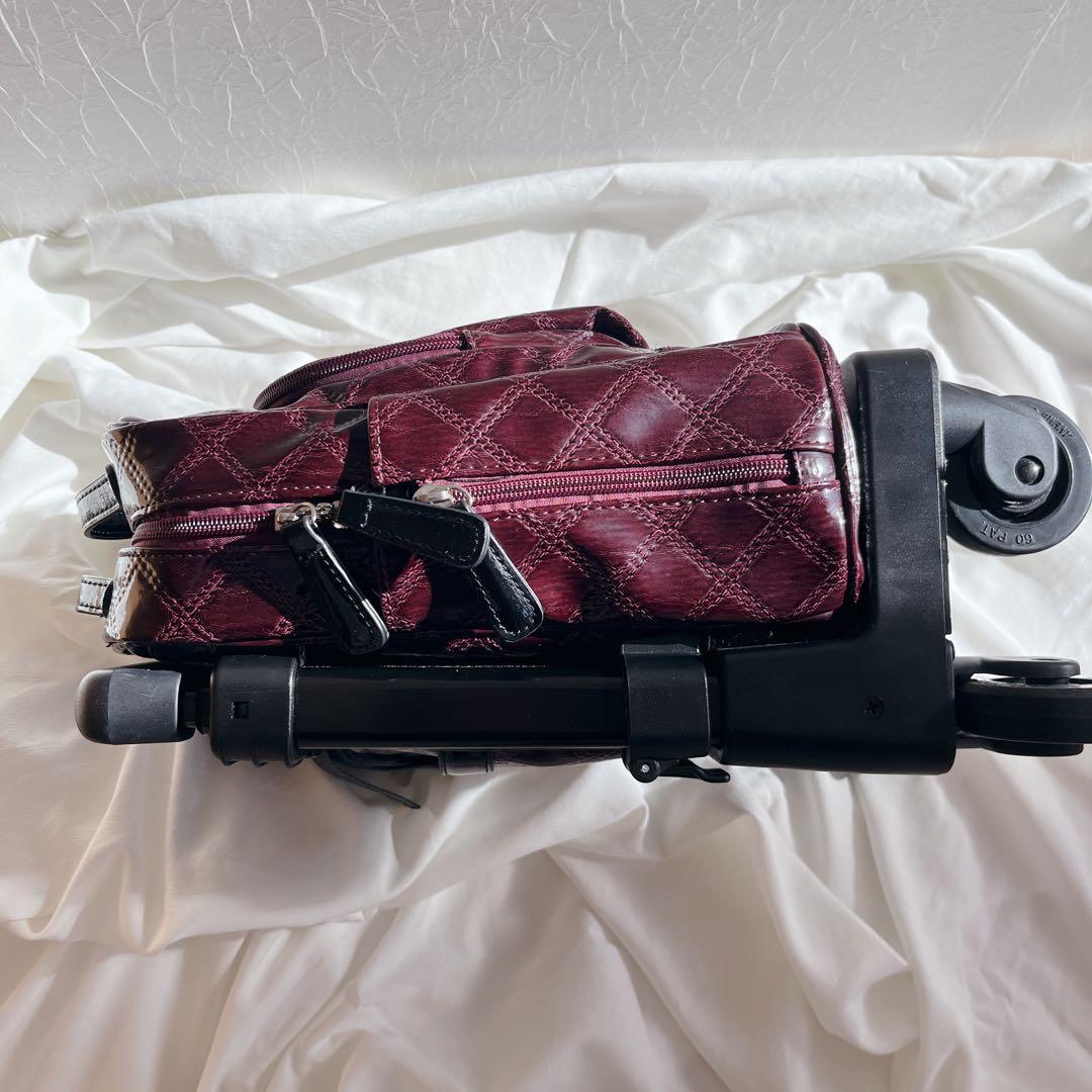 美品‼️SWANY スワニー エマイロ　ボルドー　キャリー　ショッピングバッグ